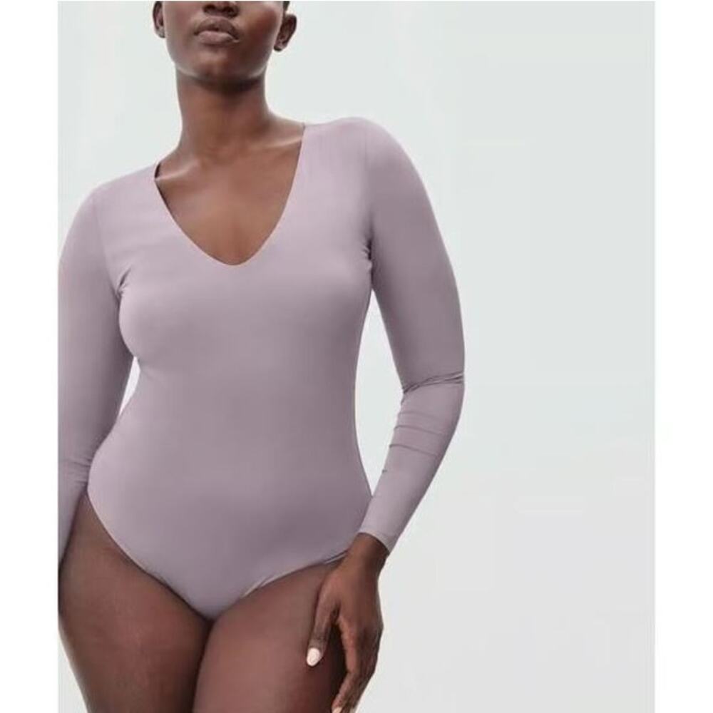 Everlane Lavender Long Sleeve Bodysuit